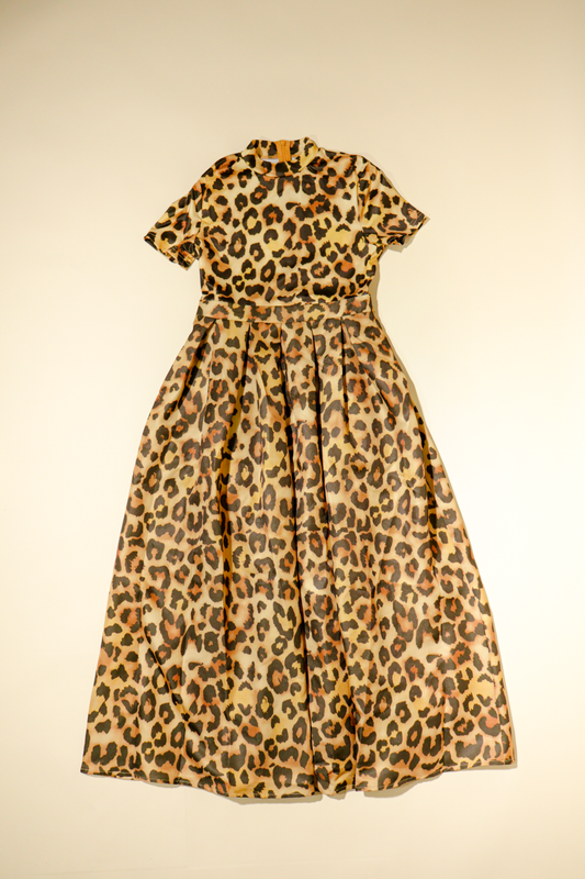 Vestido largo con estampado de leopardo I África